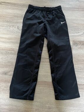 Nike Black Kids Joggers with White Swoosh